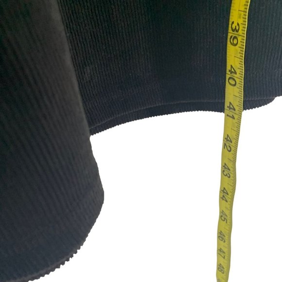 Vintage 90s Black Long Sleeve Unstructured Turtleneck Below Knee Dress XL - Picture 7 of 8